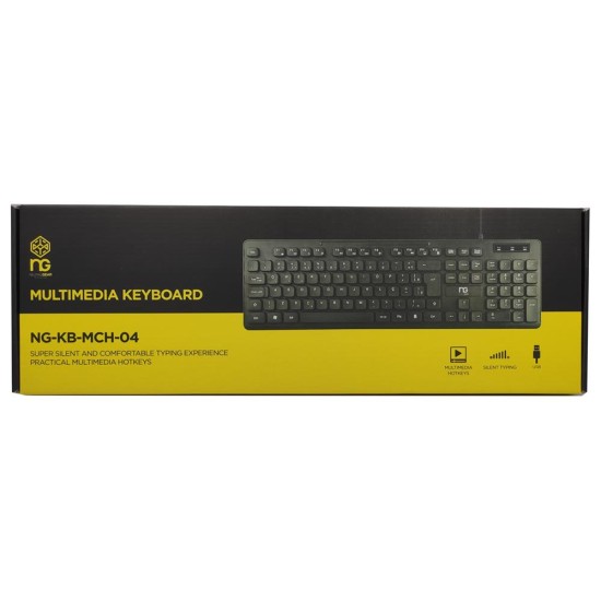 NG ΠΛΗΚΤΡΟΛΟΓΙΟ NG-KB-MCH-04 GR USB BLACK